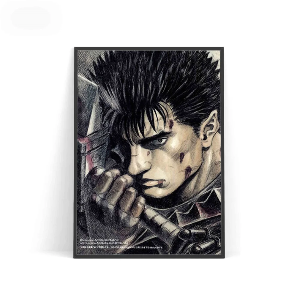Постер Berserk Япония аниме плакаты и принты Холст Картина Настенная картина для гостиной домашний декор - Цвет: L
