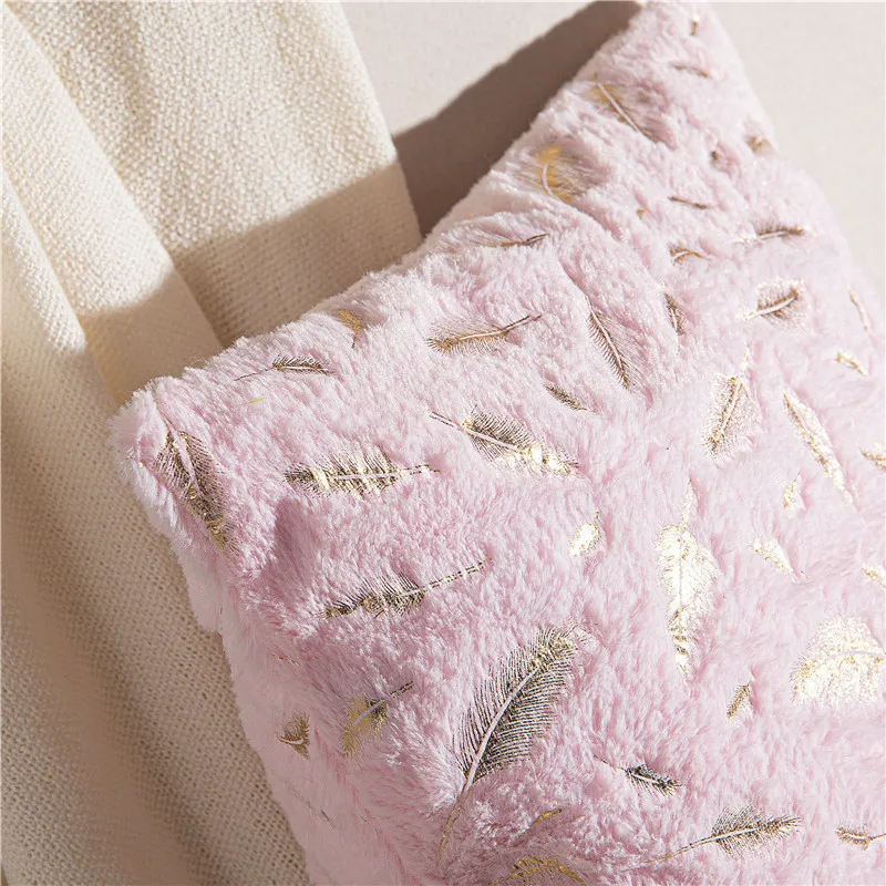 Мягкая плюшевая подушка крышка декоративный чехол на подушки с мехом наволочка