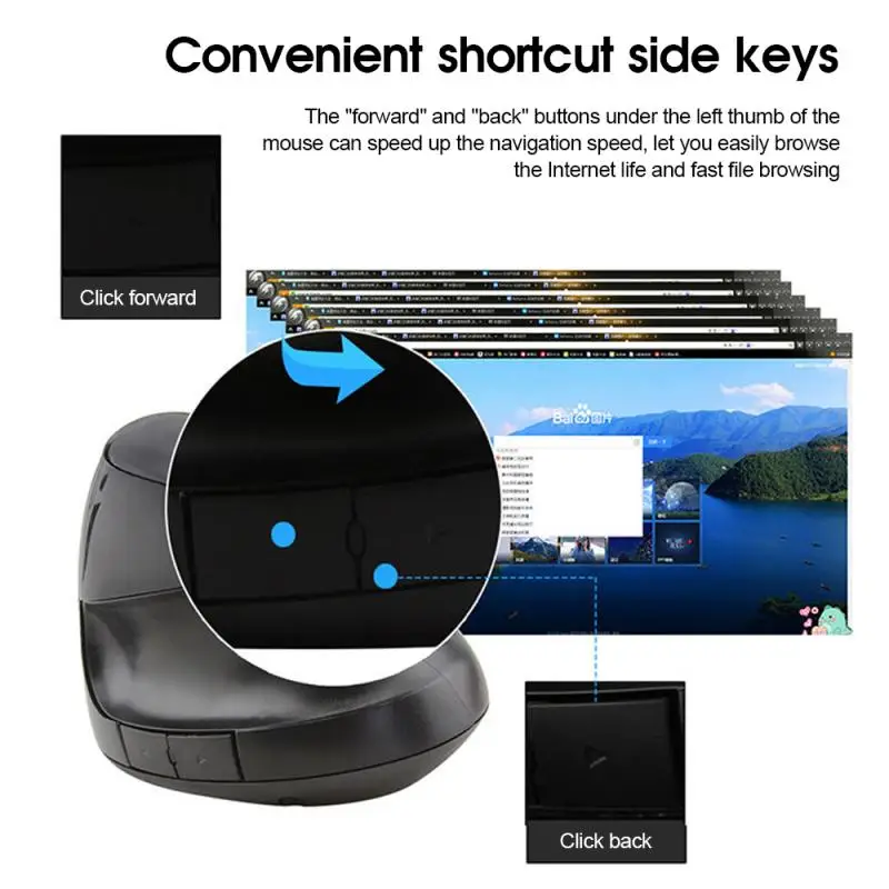 Универсальная Проводная эргономичная Вертикальная оптическая мышь в форме