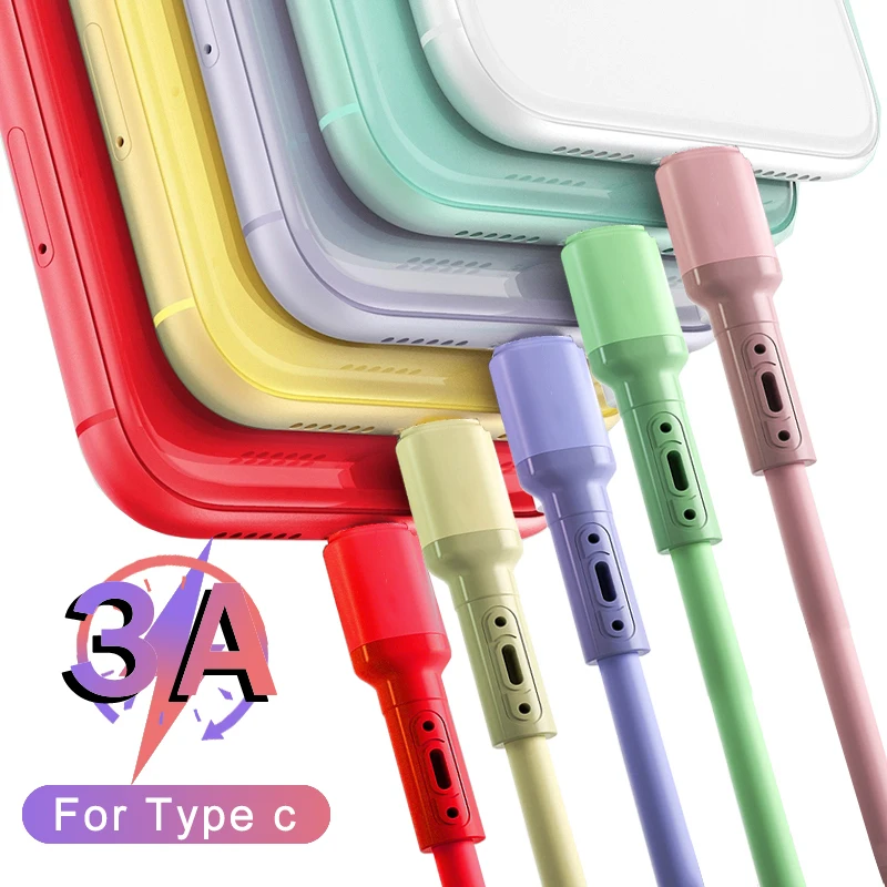 

USB Type C Cable Fast Charging For Huawei P30 P40 Pro Type-C USB Cable Data Sync Phone Charger Wire For Redmi Note 8 9 Pro