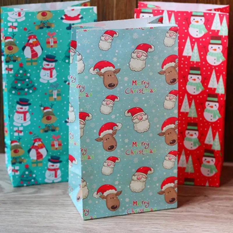 Рождественская еда печенья бумажный мешок для DIY подарочные упаковочные коробки