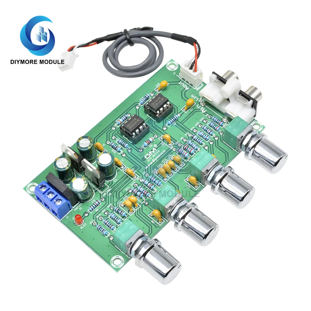 NE5532 стерео Предварительный усилитель предусилитель плата аудио 4 канала Двойной