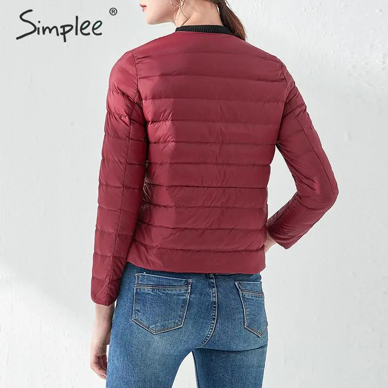 Simplee Повседневный светильник женские теплые парки на пуговицах с длинным рукавом