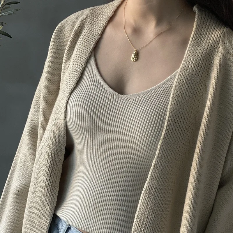 Leouerry 925 пробы серебристый неправильной формы в виде капли воды ожерелья для