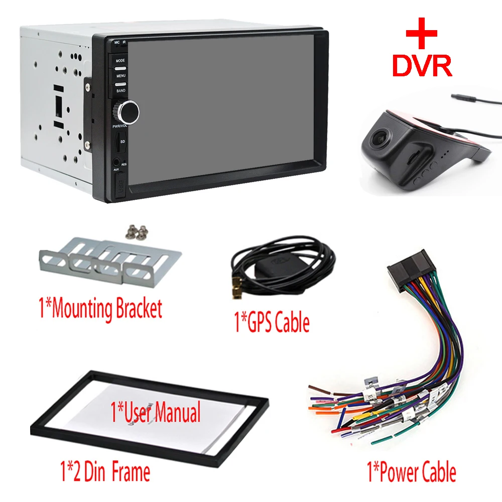 RM-TQ0011-1G-5014 2Din Android 9,0 автомобильное радио стерео 7 дюймов Универсальный Автомобильный плеер gps навигация Wifi Bluetooth OBD2 USB RDS SWC аудио видео без DVD - Цвет: RM-TQ0011-1G-5014