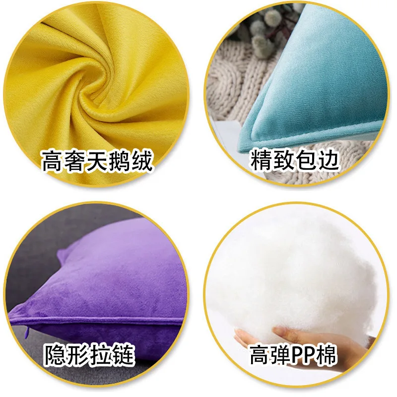 40x40/45x45/50x50cm Solid Cushions Home Decorative Throw Pillows Green Wine Sliver Grey Purple for Sofa Couch Bedroom | Дом и сад