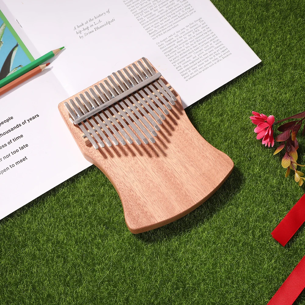 Портативное 17-клавишное красное дерево фанера Kalimba большой палец пианино