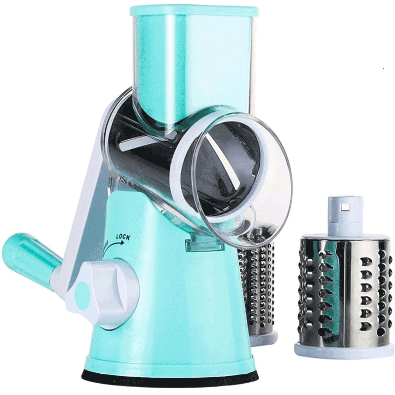 

Manual Vegetable Cutter Slicer Kitchen Accessories Multifunctional Round Mandoline Slicer Potato Cheese Kitchen Tool