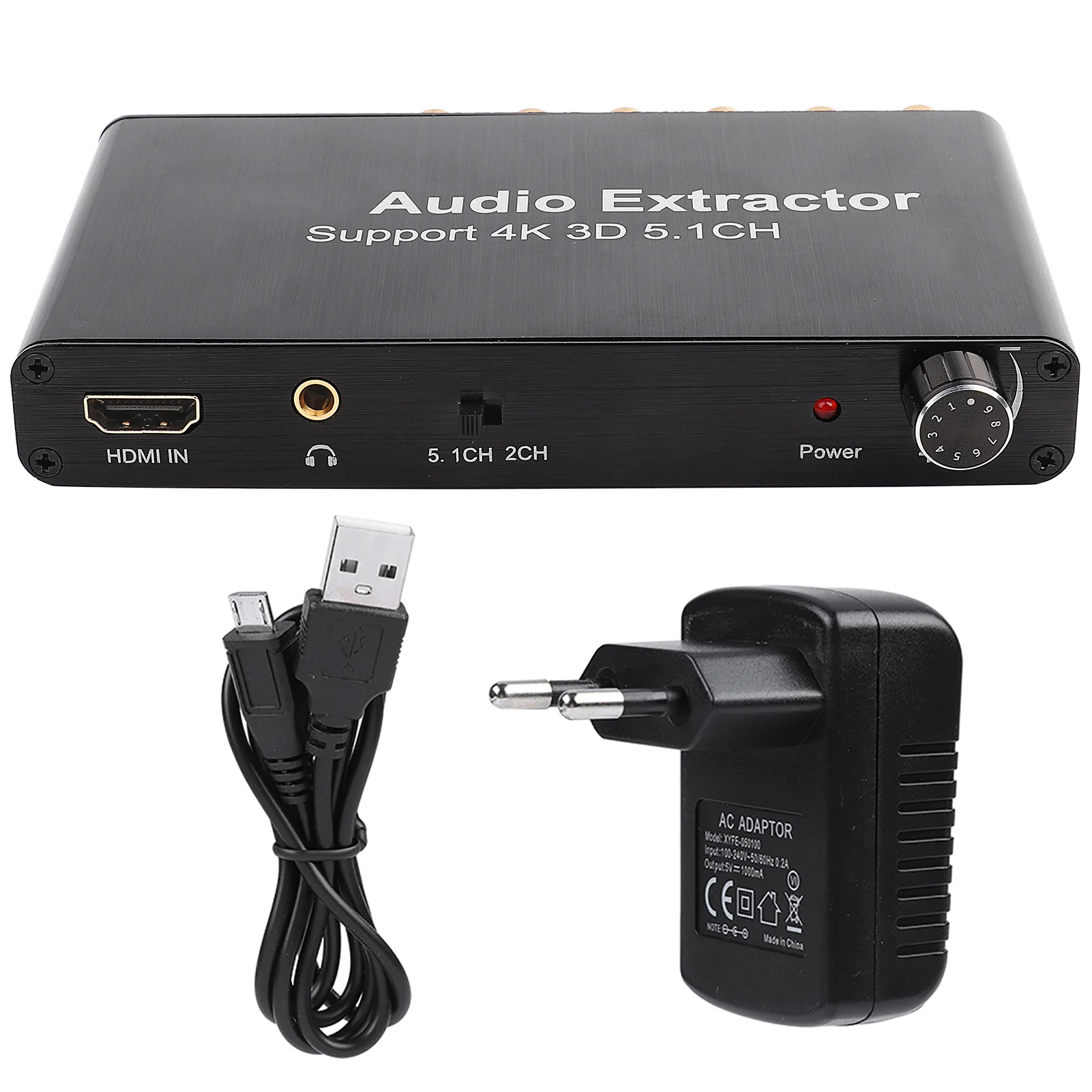 

4K 3D HDMI-совместимый аудио экстрактор конвертер 5,1 каналов DTS / AC-3 HDCP1.4 видео аудио конвертер адаптер