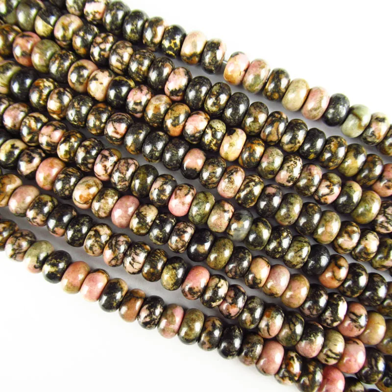 

Beautiful Rhodochrosite Rondelle Loose Bead 15.5 Inch 8x5mm