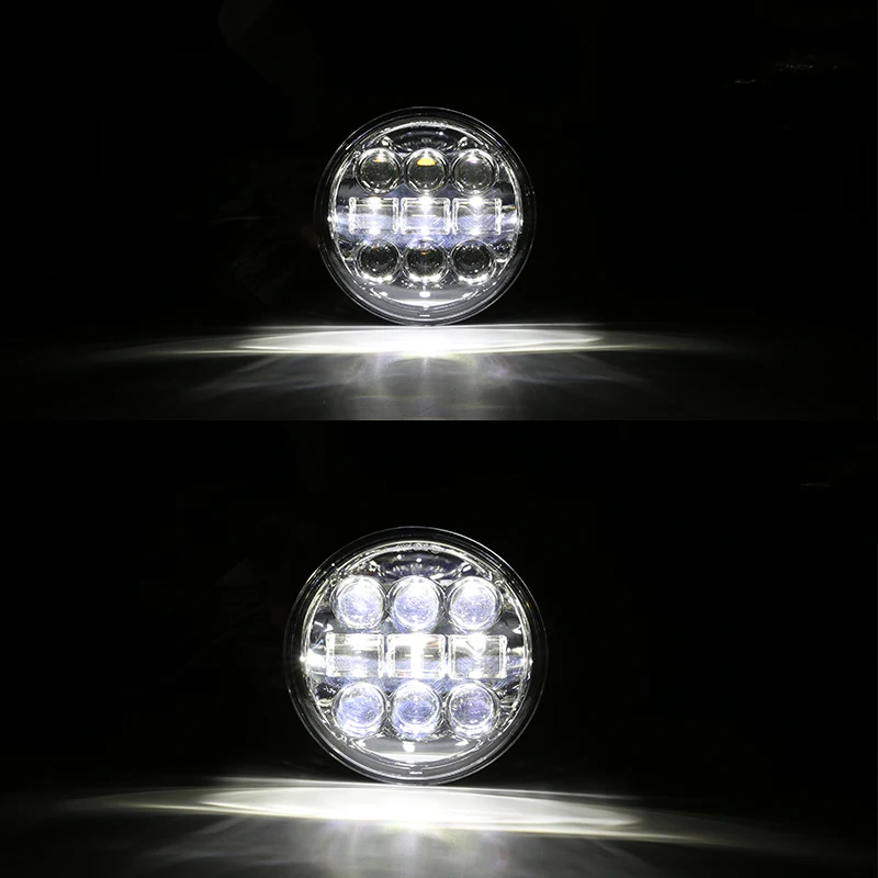 Хромированные/черные 5 75 дюймосветодиодный светодиодные фары 3/4 светодиодный