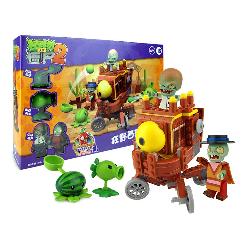

New Genuine Plants vs Zombies2 Game Building Blocks Bricks Struck Game Building Blocks Compatible With kids Toys Gift