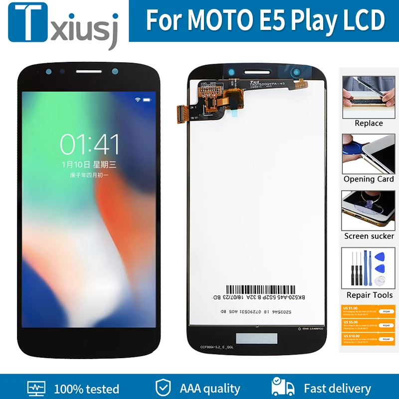 Оригинальный ЖК дигитайзер для Motorola Moto E5 Play XT1921 дисплей экран 5 2 дюйма с рамкой в