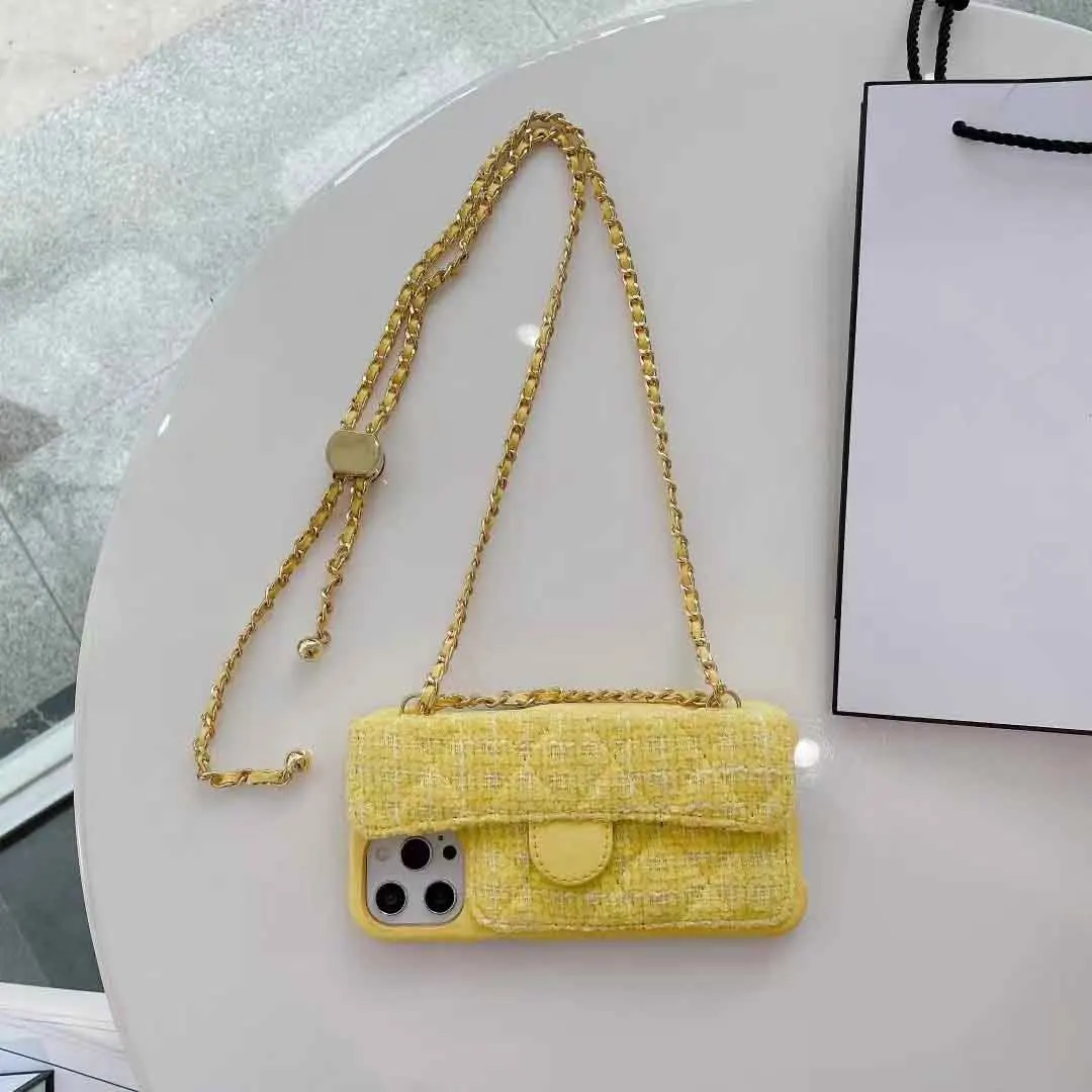 

Latest Luxury Brand Lambskin Chain Adjustable Length Strip Phone Case Crossbody for IPhone 12 Mini 11 Pro X Max XR CC Back Cover