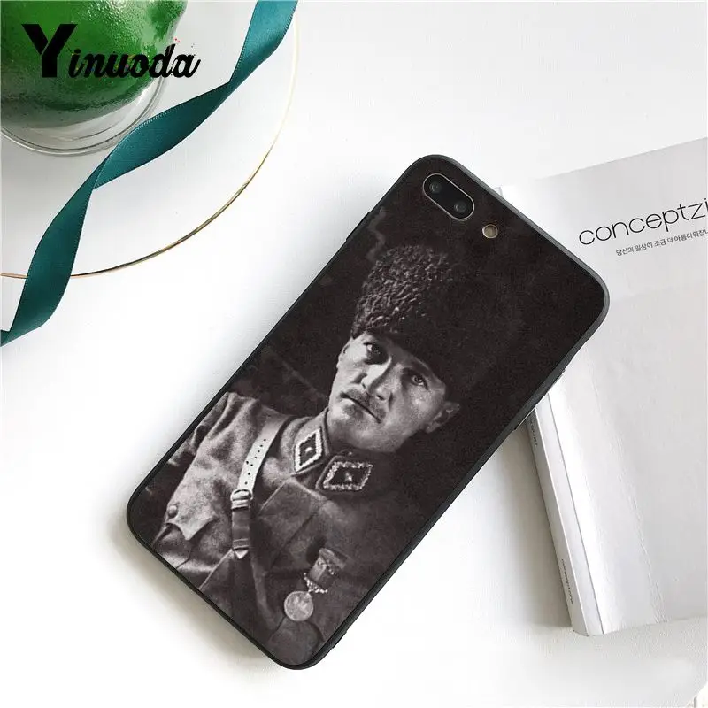 Yinuoda Turkey Mustafa Kemal Ataturk Cover Black Soft Shell Phone Case for iPhone 8 7 6 6S X XS MAX 5 5S SE XR 10 11 Pro Max | Мобильные
