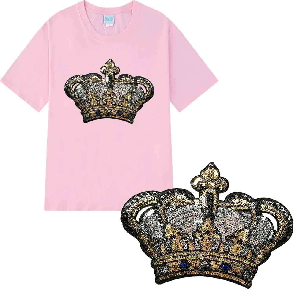 

large embroidery big crown patches for lothing DO-341