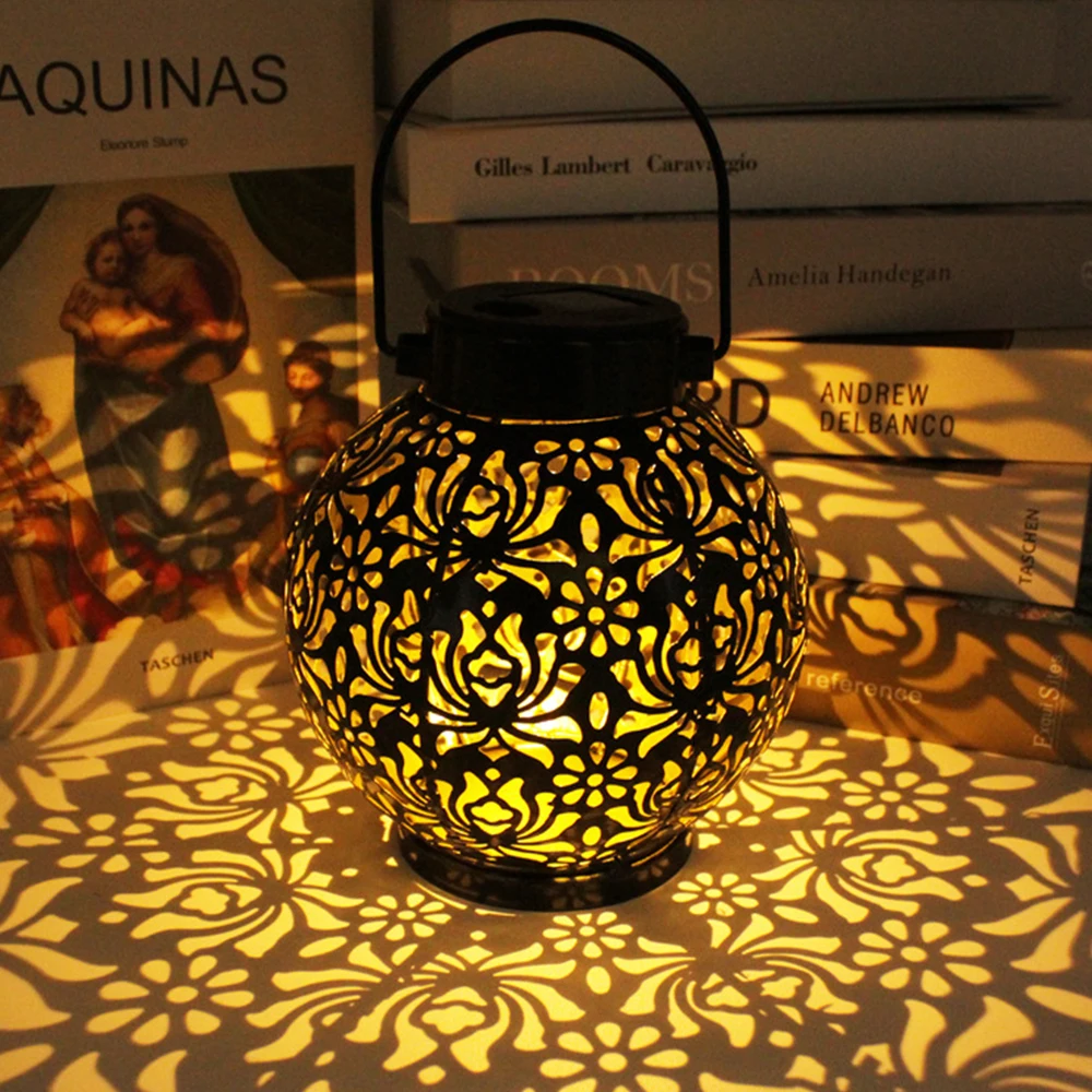 

Solar Garden Lights Solar Power Metal Eco-friendly Durable Warm Light Path Way Home Solar Lanterns Vintage Decoration lamp