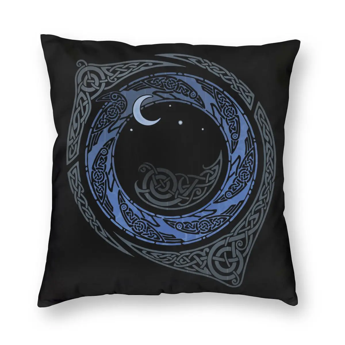 

Moonlight Roundelay Vikings Valhalla Odin Pillowcover Decoration Cushion Cover Throw Pillow for Sofa Double-sided Printing