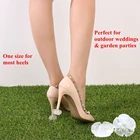 силиконовые формы высокого защищающий пятки латиноамериканских танцев на каблуке-шпильке туфли для танцев каблуки Protecotor с украшением в виде кристаллов с объёмным рисунком из мультиков защита пятки для травы