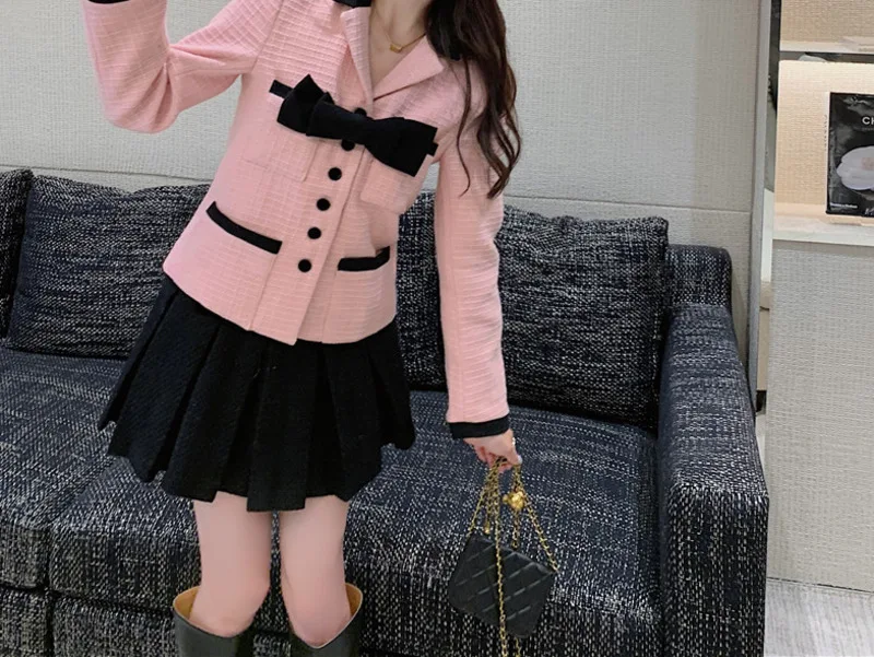 Женская шерстяная куртка французский облегающий маленький Топ новый стиль