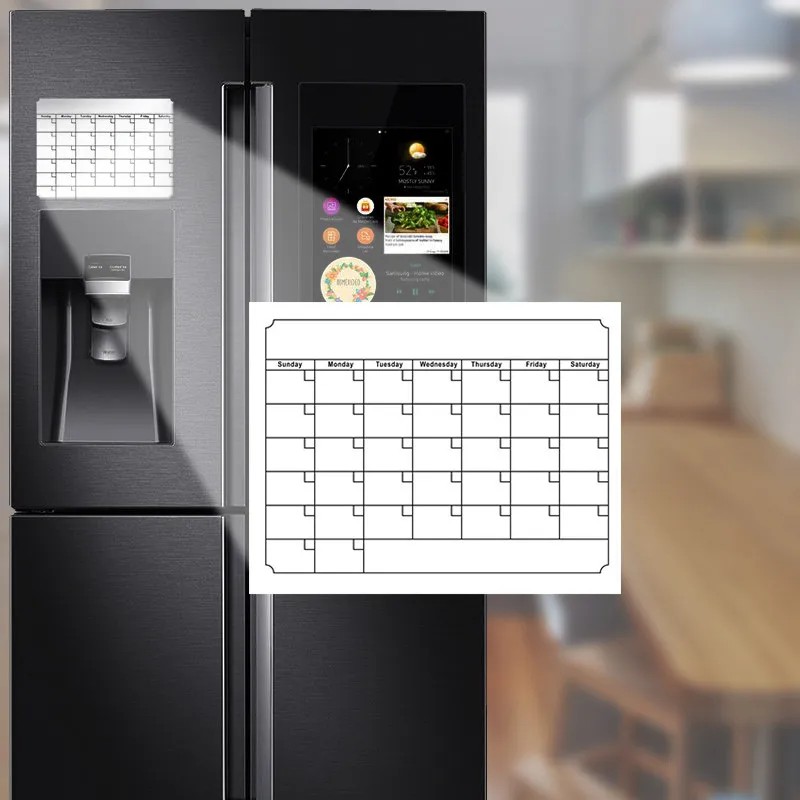DIY Magnetic Weekly & Monthly Planner Whiteboard Fridge Sticker Reusable Daily Message Drawing Refrigerator Bulletin White Board | Дом и