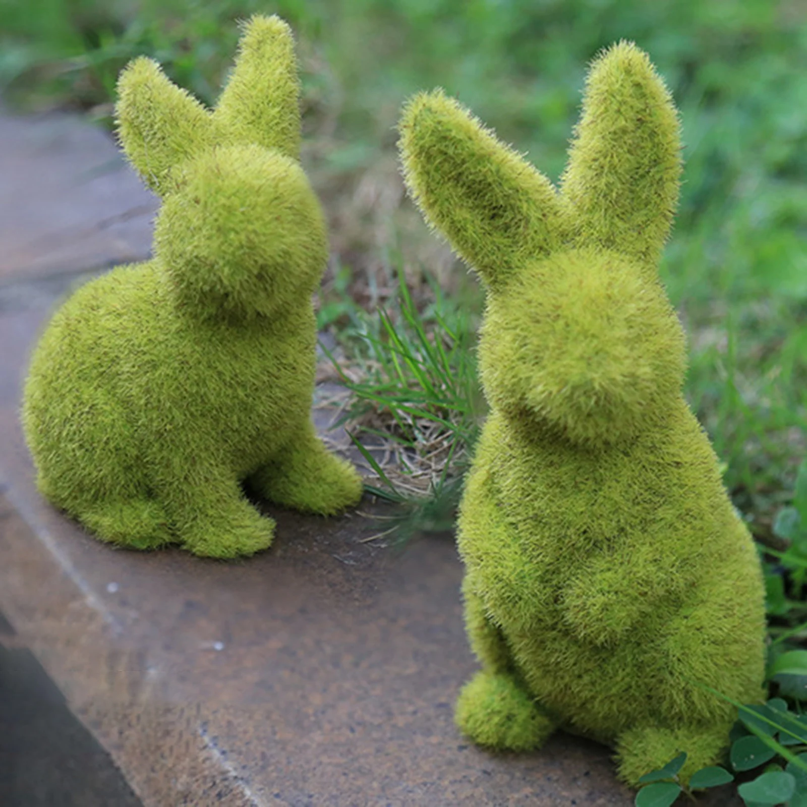 

Easter Bunny Artificial Rabbit Easter Doll Resin Animal Bunny Doll Home Model For Easter Day Party Decoration