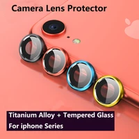 camera lens protector for iphone xs max xr 11 pro max 12 mini metal ring tempered glass screen protector rear camera films