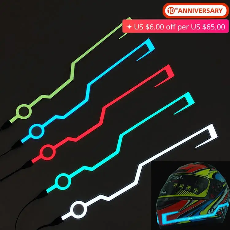 Светодиодная лента для холодсветильник мотоциклетного шлема световая полоса