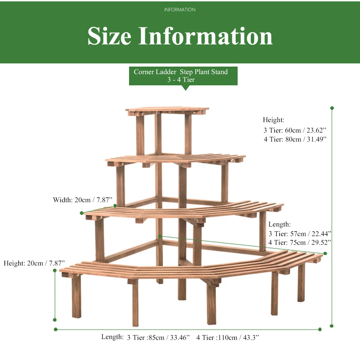 

3 Tiers Wooden Flower Rack Plant Stand Multi Flower Stand Shelves Bonsai Display Shelf Yard Garden Patio Balcony Flower Stands