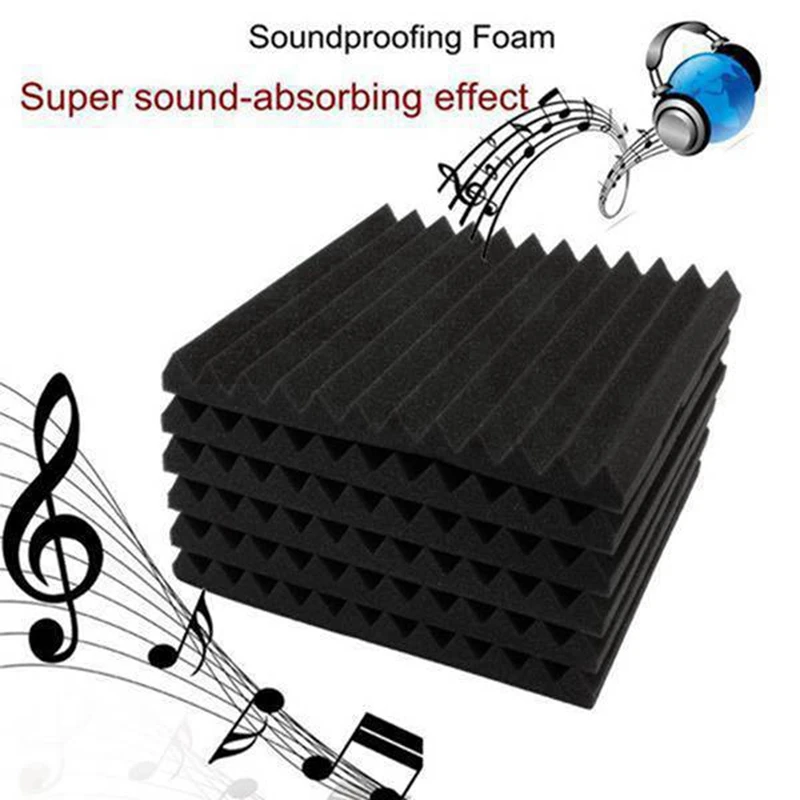 

HOT 48 Pcs Acoustic Panel Soundproof Studio Foam for Wall Sound-Absorbing Panel Soundproof Board Wedge for Home,2.5X30X30 cm
