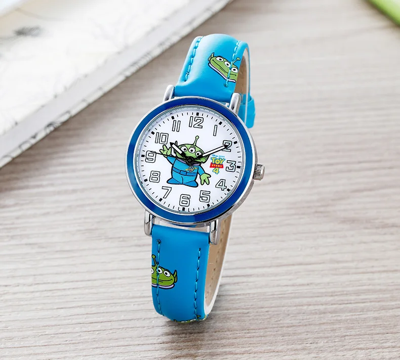Disney оригинальная игрушка История PIXAR Woody Buzz Lightyear дети детство друг кварцевые часы PU Группа водонепроницаемые часы подарок для детей
