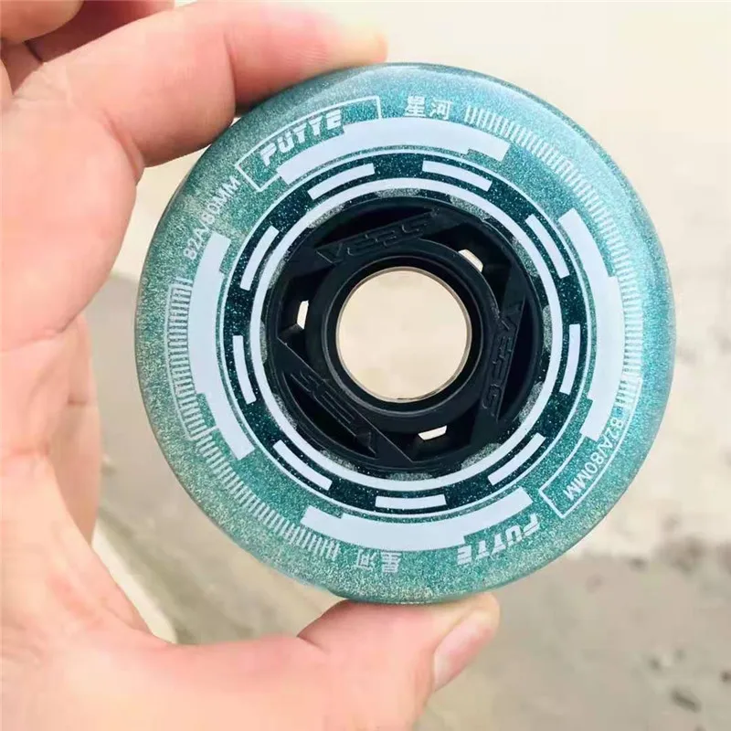 Фото PUYYE & SEBA Famous 82A Slalom Wheel Elasticity Прочные роликовые коньки FSK Rodas Мягкие гладкие коньки из искусственной кожи для детей и взрослых Роликовые 64 80 мм №2