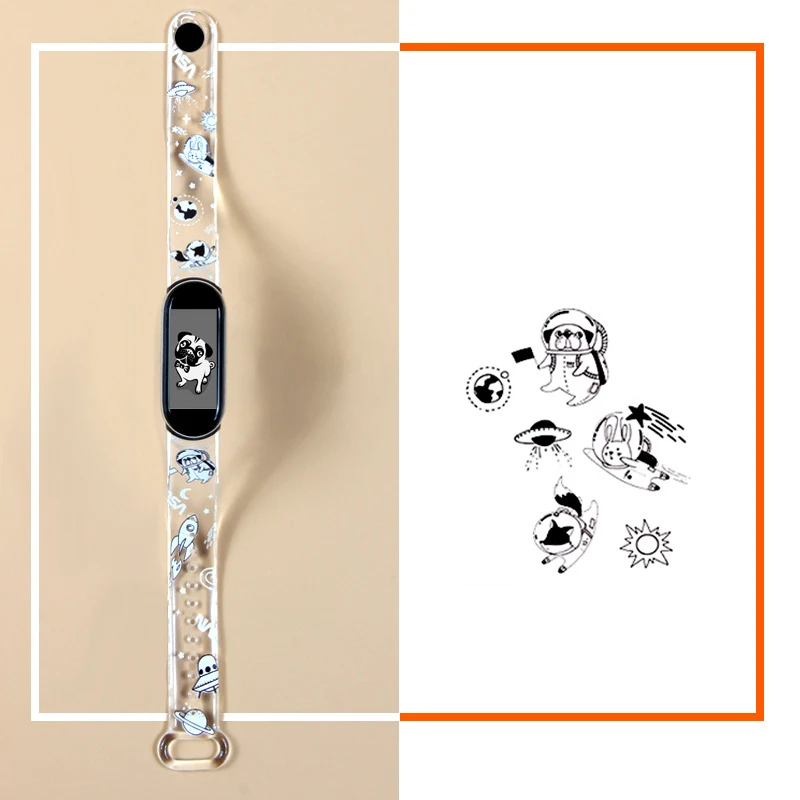 

Cartoons Bracelet For Xiaomi Mi Band 6 5 4 3 Correa Strap Silicone Wristband Replacement Strap For Xiaomi Miband6/ 5 /4 NFC belt