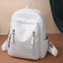 Womens Backpack 2021 Travel Large Capacity Bag Pack Leather Handbag Schoolbag for Girls Ladies Anti-theft Rucksack Shoulder Bag