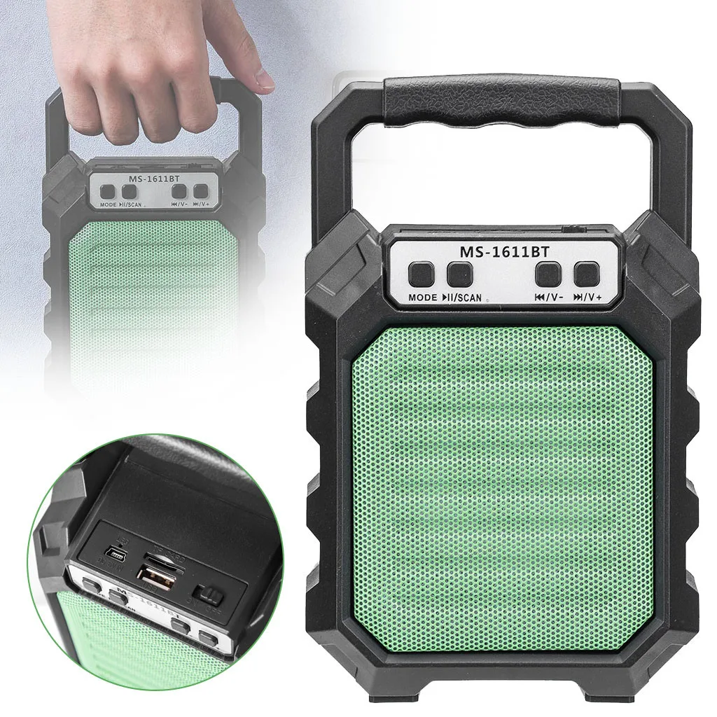 Портативный Blueteeth динамик Fm Mp3 открытый беспроводной стерео сабвуфер поддерживает Usb/Tf вход высокое качество звука#10