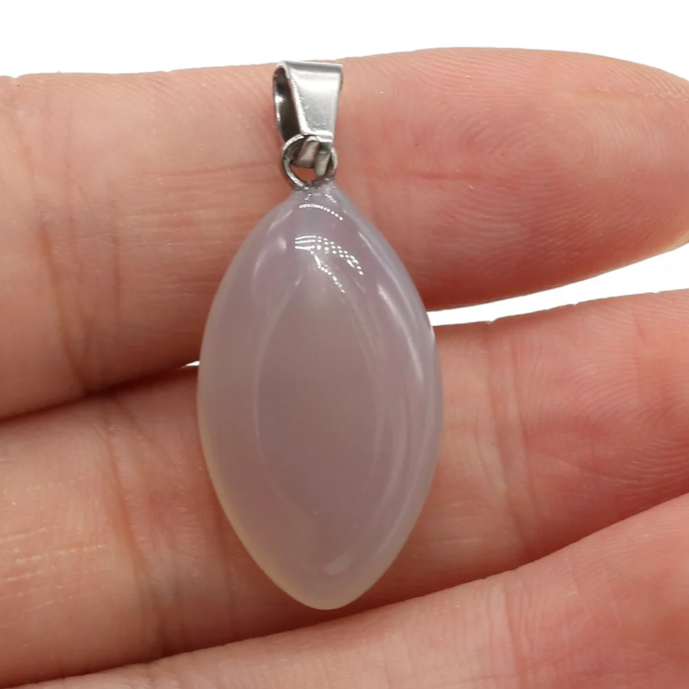 

Natural Stone Pendant Horse Eye Shape Semi-precious Stones Exquisite Charm for Jewelry Making DIY Necklace Bracelet Accessories
