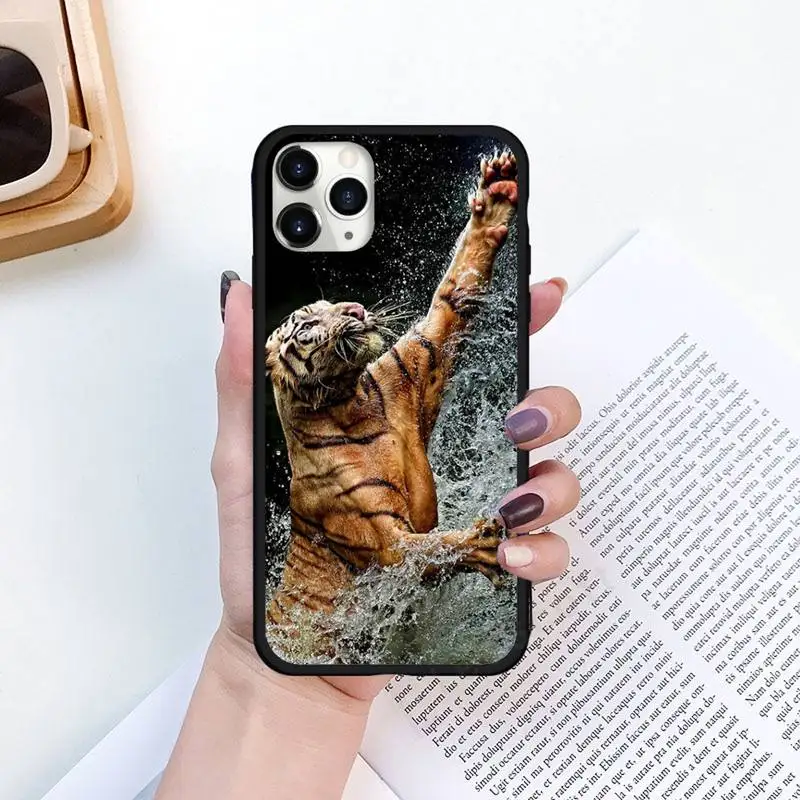 

Leopard tiger lion animal Phone Case for iPhone 11 12 mini pro XS MAX 8 7 6 6S Plus X 5S SE 2020 XR Luxury brand shell funda