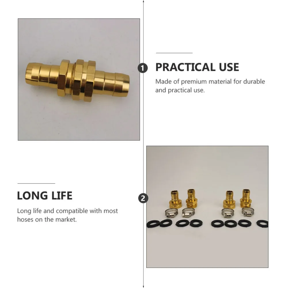 

1 Set Durable Garden Hose Repair Kit Garden Hose Connector for Garden (Golden)