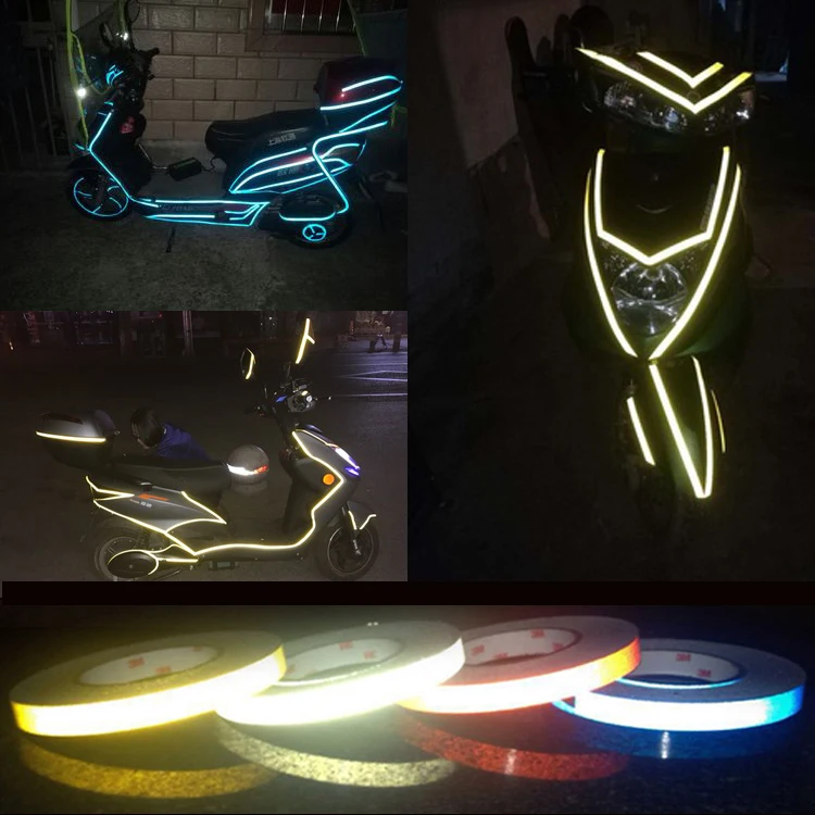 

Car Reflective Stickers DIY Luminous Tape Bike Motorbike Truck Night Light Shining Warning Adhesive Glow Paper Auto Accessories