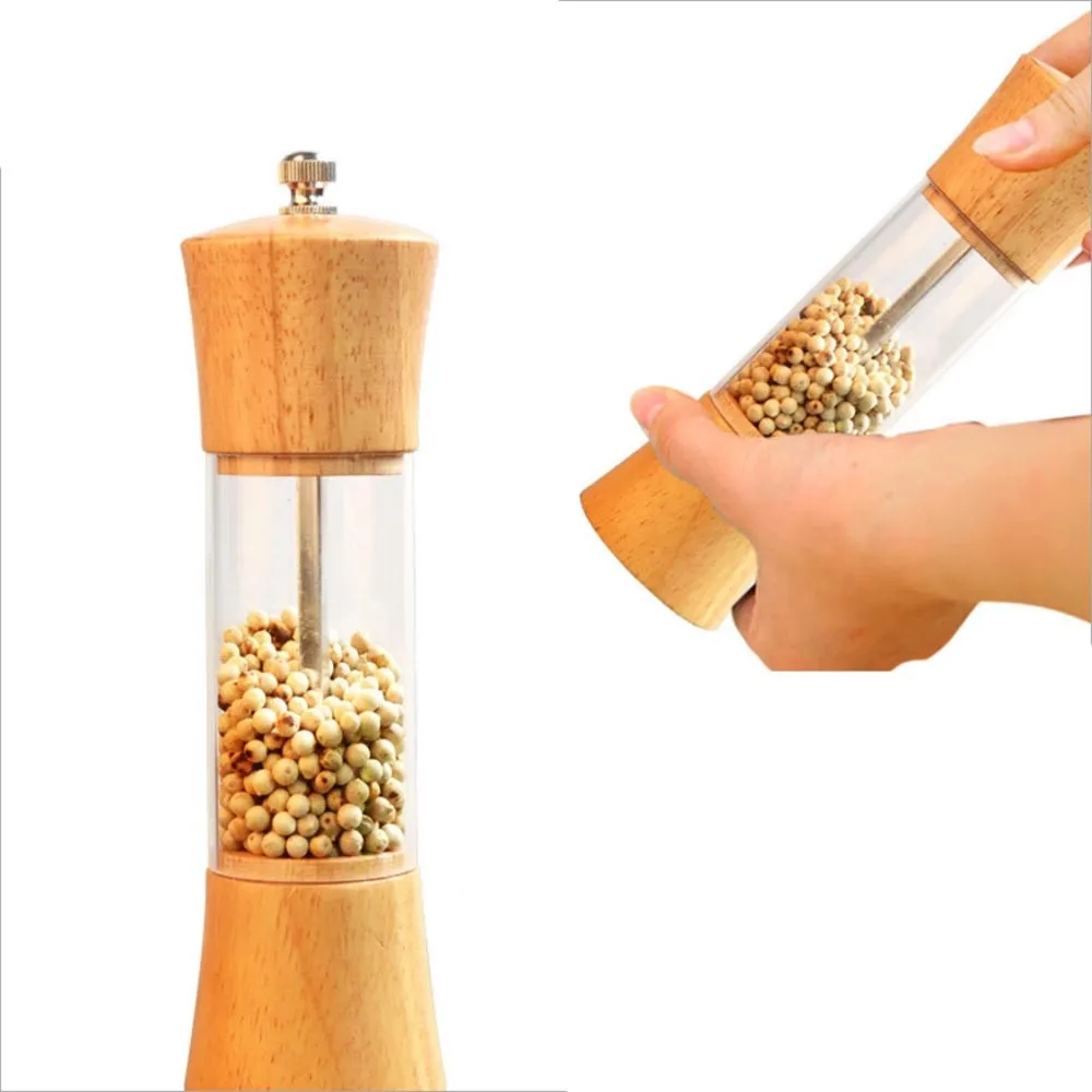 2019 new Wooden Pepper Spice Salt Mill Shaker Grinder Manual Muller Kitchen Tool Grinding Accessories H5 | Дом и сад