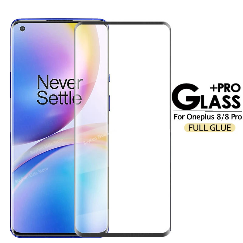 

3D Curved Glass On For Oneplus 8 Pro Full Glue Screen Protector for oneplus one plus 8 8pro Protective Tempered Glass Film