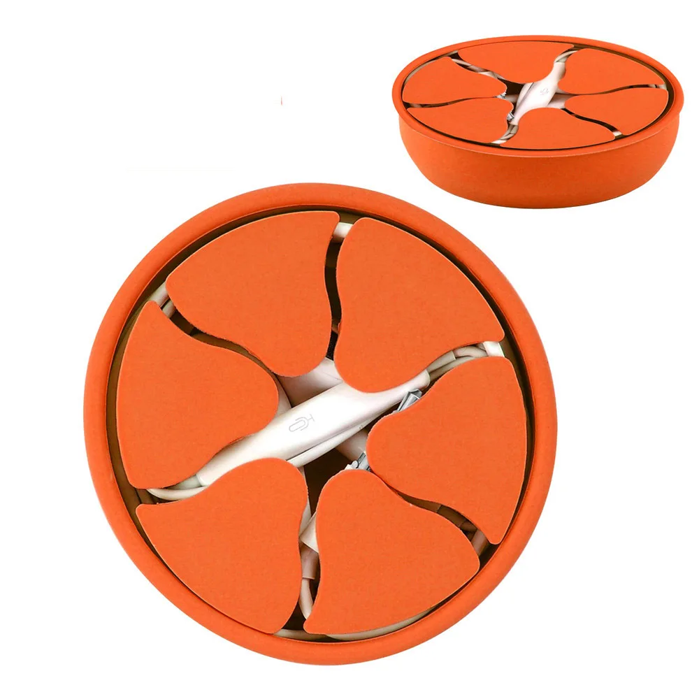 Креативная круглая силиконовая намотка для кабеля милый офисный Настольный