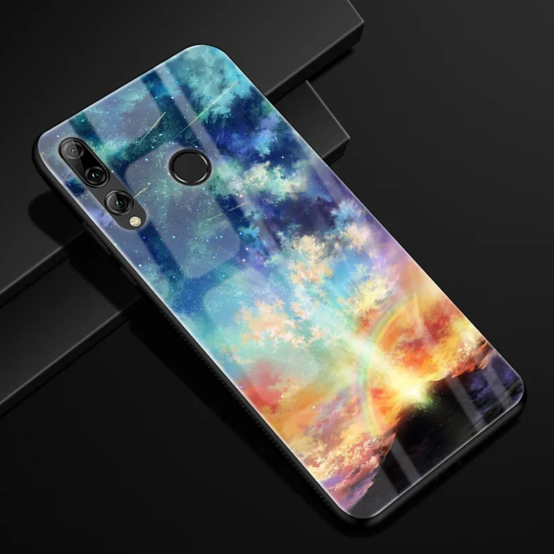 Для Huawei Honor 10i чехол Honor 10i PC Пластиковый стеклянный чехол для телефона черный ТПУ бампер чехол для Huawei Honor 10i HRY-LX1T 10 i чехол - Цвет: 41