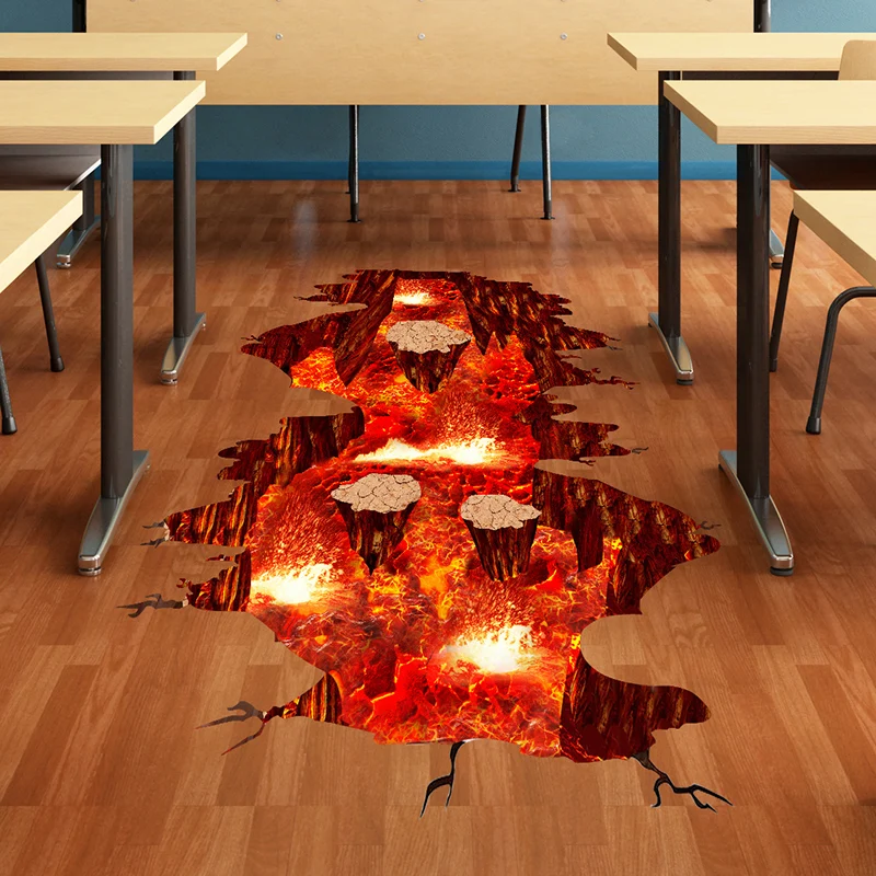 [SHIJUEHEZI] Magma 3D Наклейка на стену съемные DIY Декоративные наклейки для дома гостиной