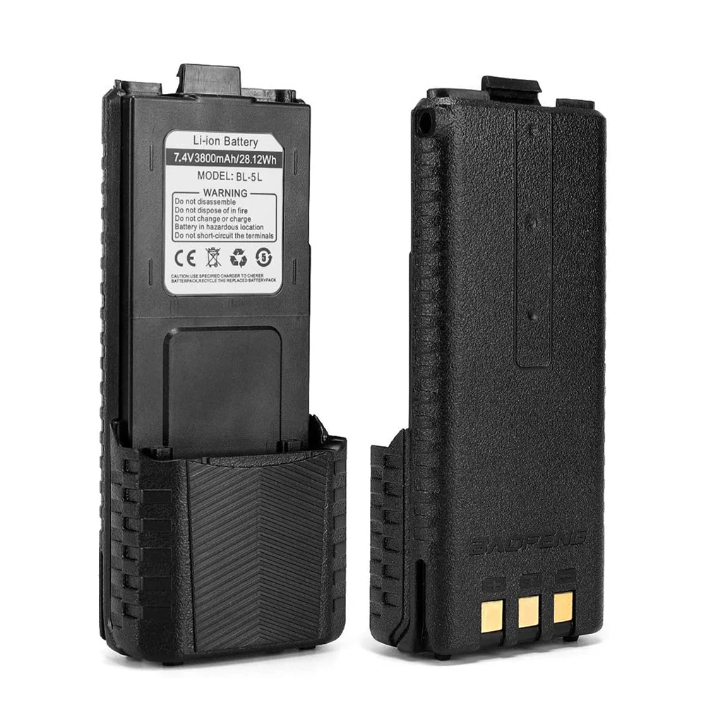 Аккумулятор BAOFENG BL 5L 7 4 В 3800 мАч литий ионная батарея для UV 5R TP F8 + DM Plus Walkie Talkie