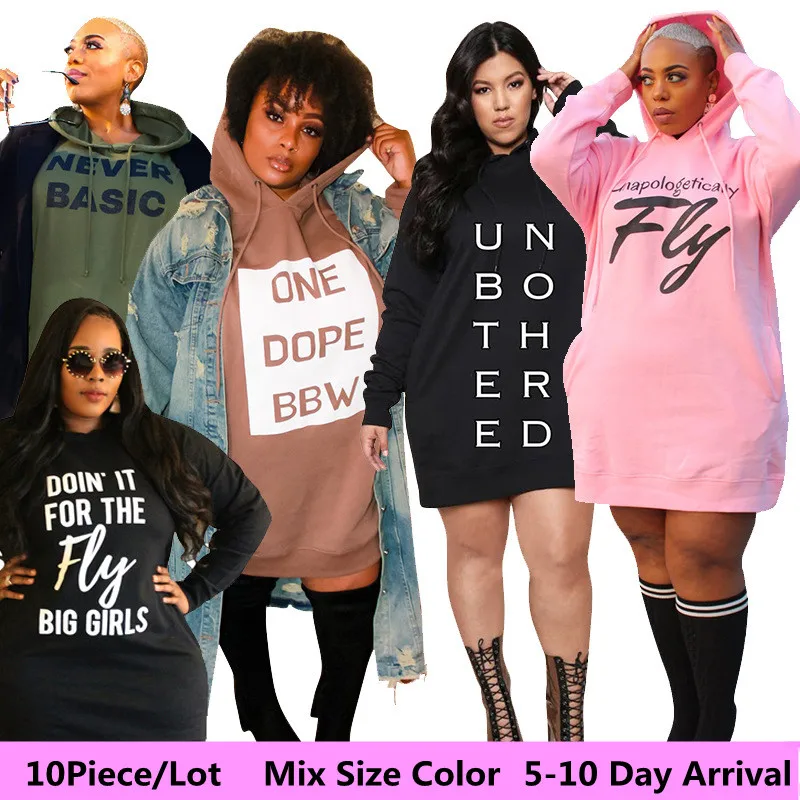 

Bulk Items Wholesale Lots Plus Size Dress Mix Size Color Xl-5xl Fall Clothes Casual Hoodie Loose Mini Dresses 5-10day Arrival