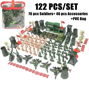 122 шт., пластиковые армейские фигурки для солдат