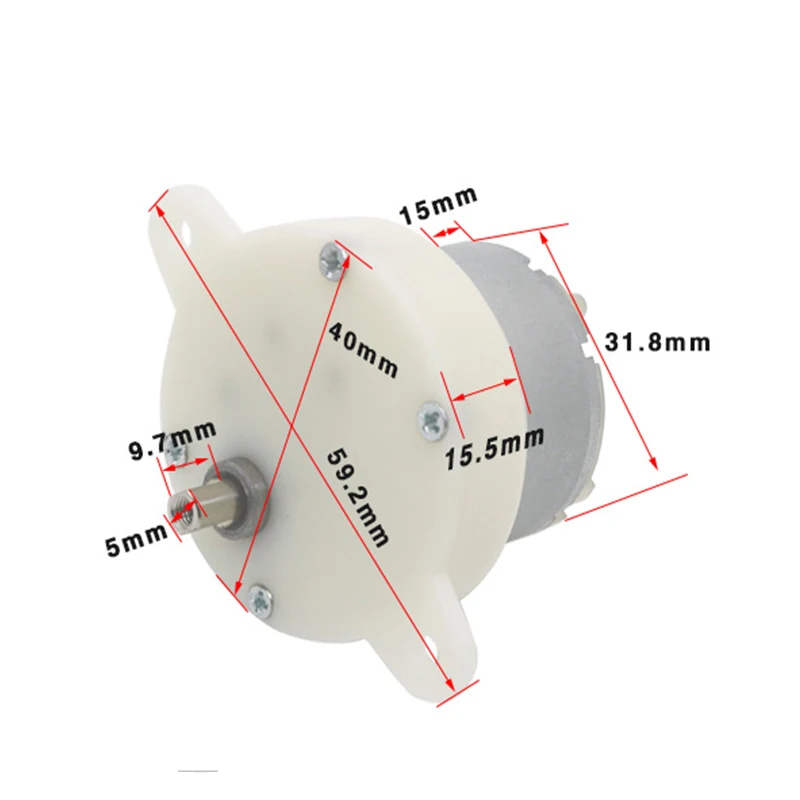 Электрический мотор-редуктор JS40, 12 В, 24 В постоянного тока, 10 об/мин