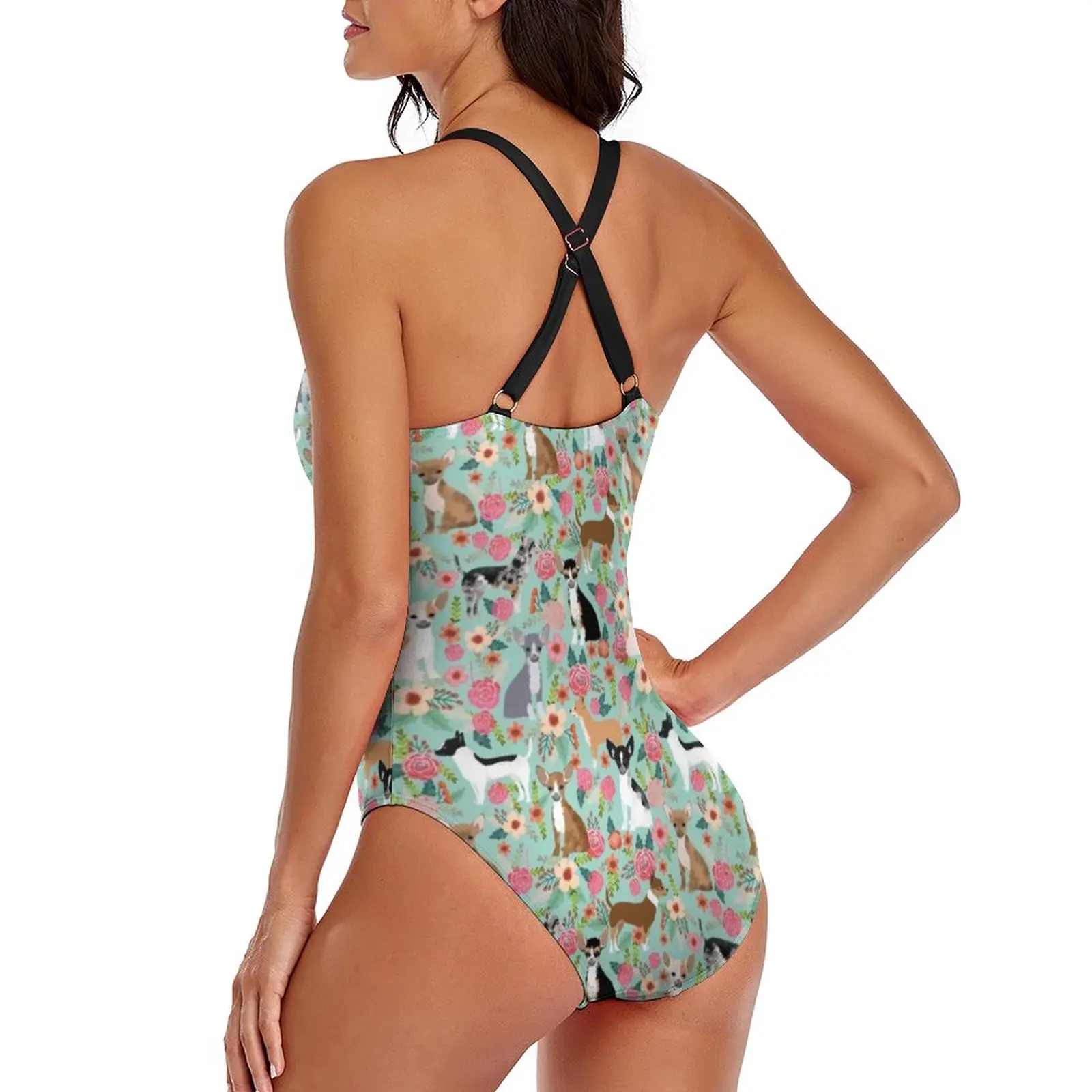 

Floral Swimsuit Whole Sale Print Swimwear Festival One Piece Women Bathing Suit