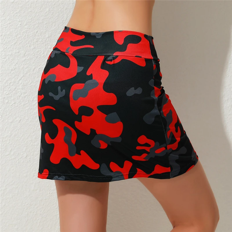 

Camo Printed Women Skirt Shorts Fitness Sweat Summer Ladies High Waist Shorts Skirts Pantalones Cortos